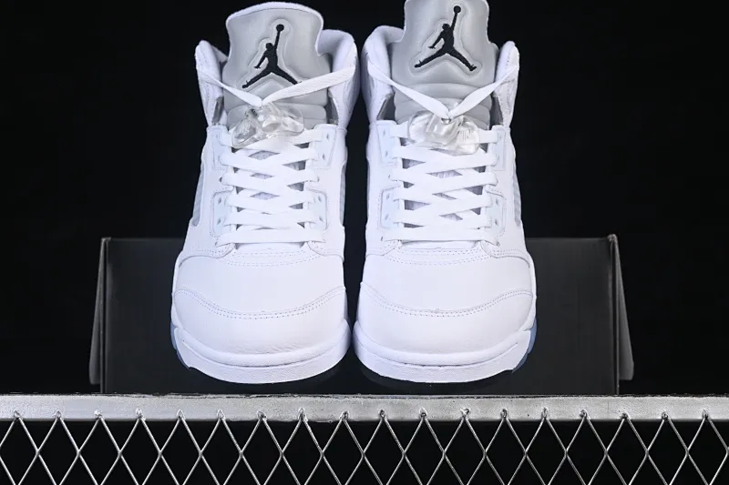 All categories Air Jordan Jordan series basketball shoes Air Jordan 5 Air Jordan 5 Retro "White Metallic" AJ5 Joe 5 Silver HQ7978-103